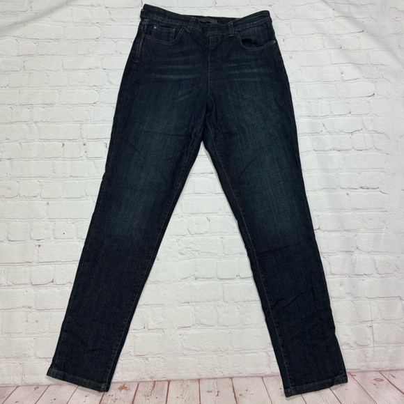 Nine West Denim - NINE WEST high waisted side zipped women’s skinny jeans denim pants size 12 EUC